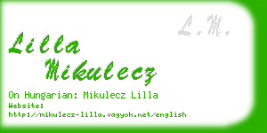 lilla mikulecz business card